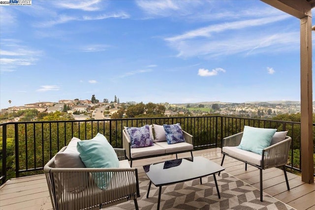 balcony featuring outdoor lounge area