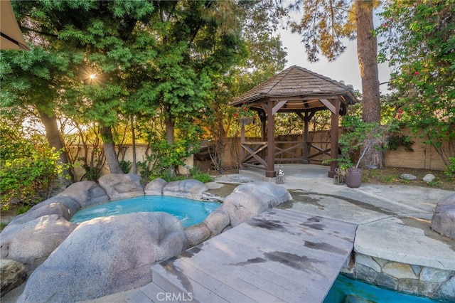 view of pool featuring a gazebo