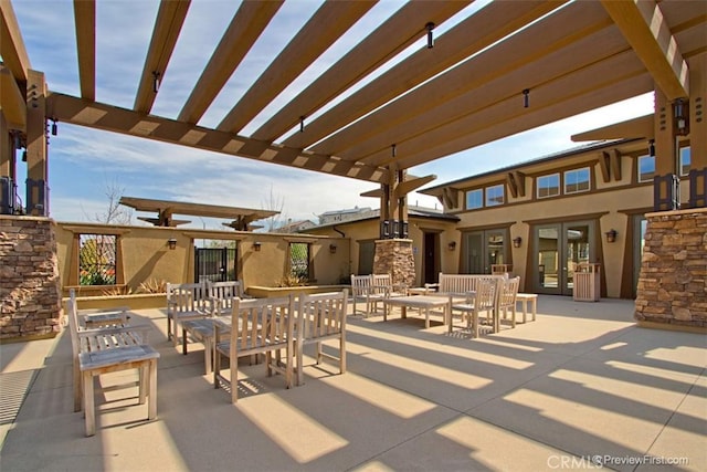 view of patio / terrace with a pergola