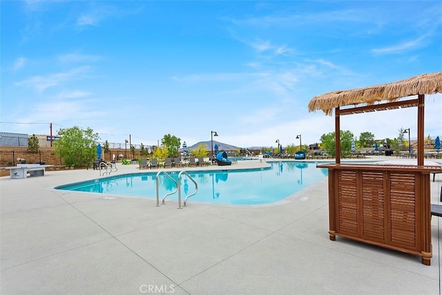 view of pool with a patio area