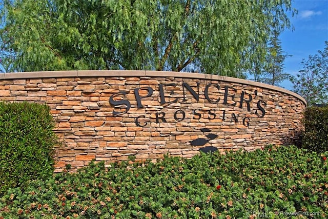 view of community sign