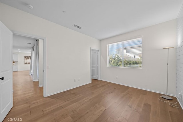 unfurnished bedroom with light hardwood / wood-style flooring