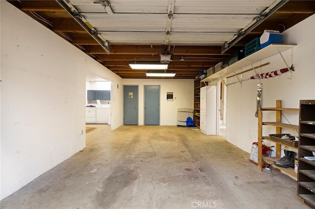 garage featuring separate washer and dryer