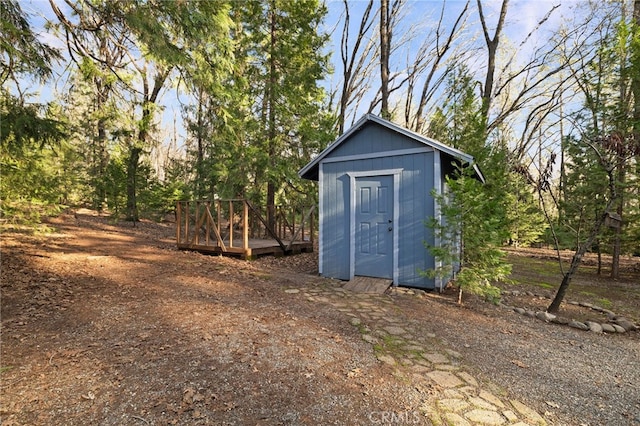 view of outbuilding