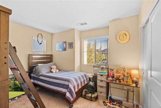 bedroom featuring carpet floors