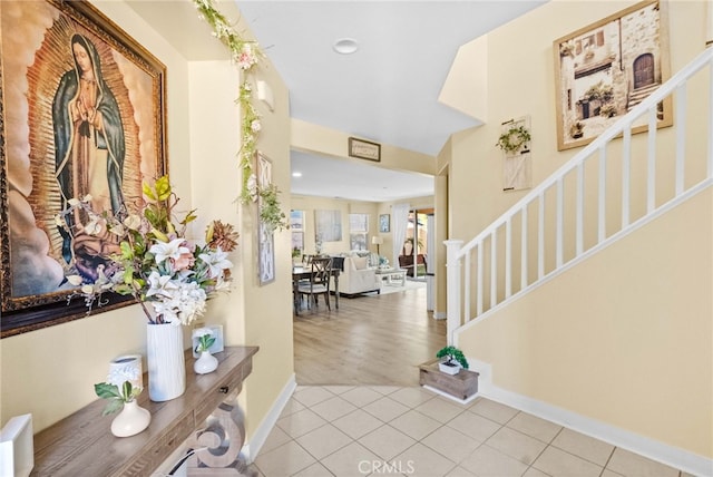 view of tiled foyer