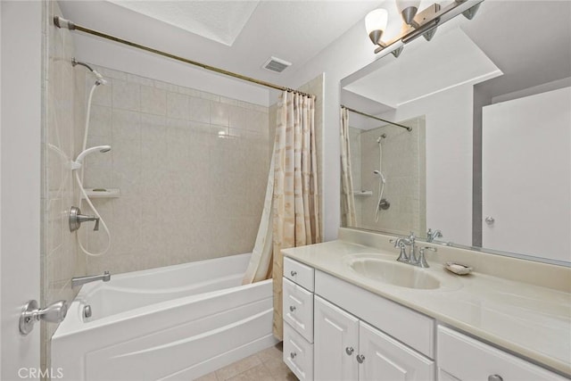 1824 S Marengo Ave Unit 27, Alhambra, CA 91803 - full bath with shower / bath combination with curtain, tile patterned floors, and vanity