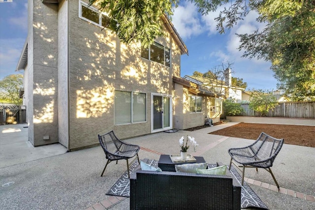 view of patio / terrace with an outdoor living space