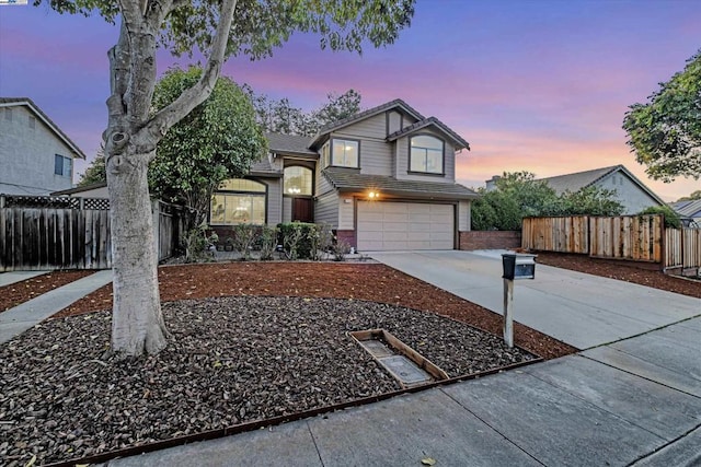 front facade featuring a garage