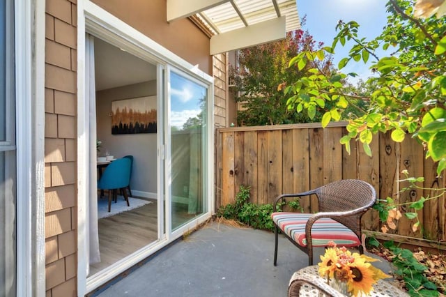 balcony featuring a patio