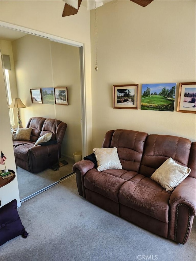 view of carpeted living room