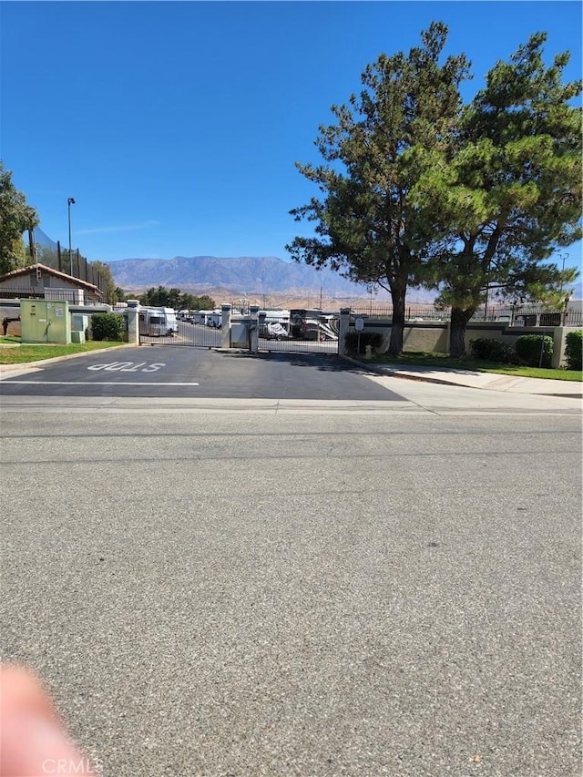 view of street featuring a mountain view