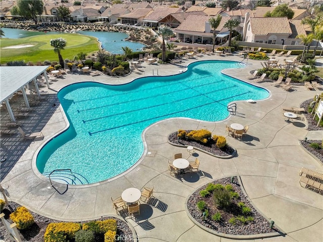 view of pool with a patio