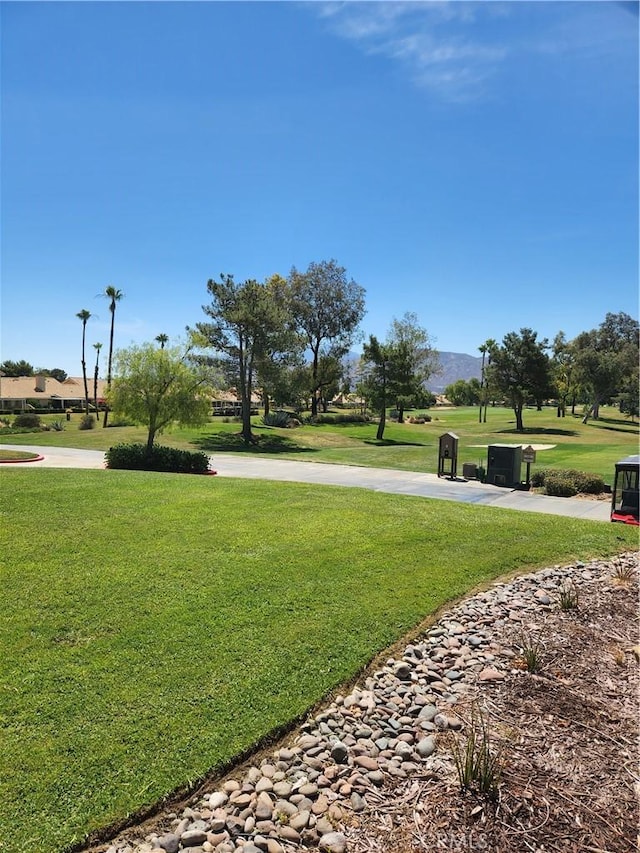 view of home's community featuring a lawn