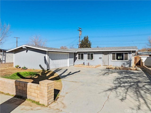 ranch-style house with a garage