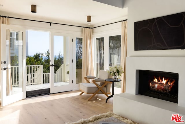 interior space featuring french doors