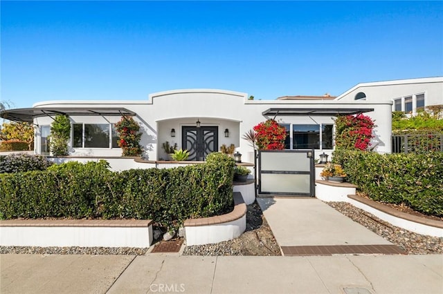 view of art deco inspired home