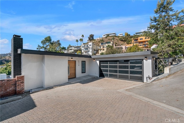 contemporary house with a garage