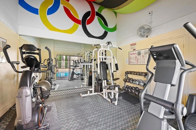 view of exercise room