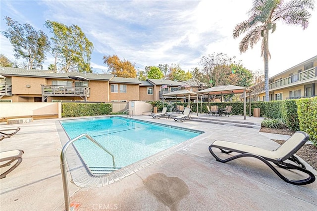 view of pool with a patio area