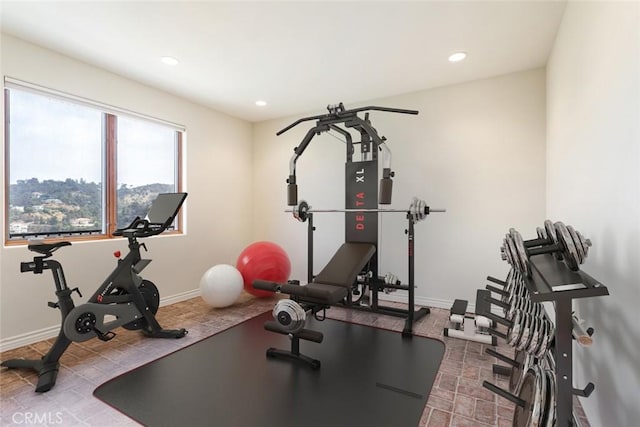 view of workout area