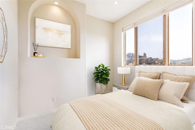 view of carpeted bedroom