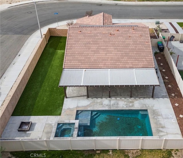 birds eye view of property