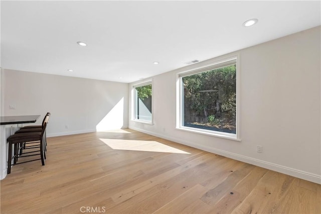 interior space featuring light wood-type flooring