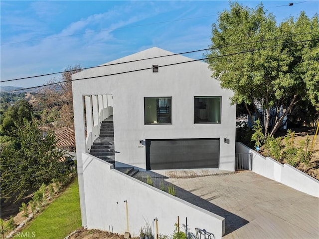 modern home with a garage