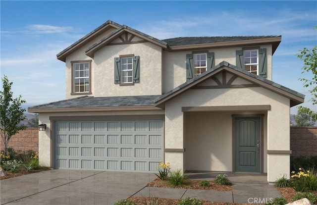 front facade featuring a garage