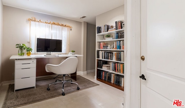 view of tiled office