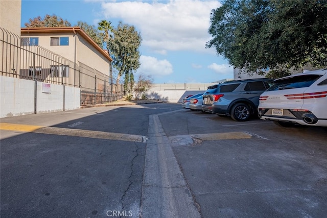 view of vehicle parking