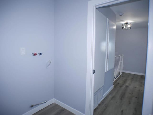 washroom featuring dark hardwood / wood-style flooring