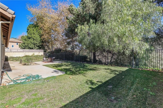 view of yard featuring a patio