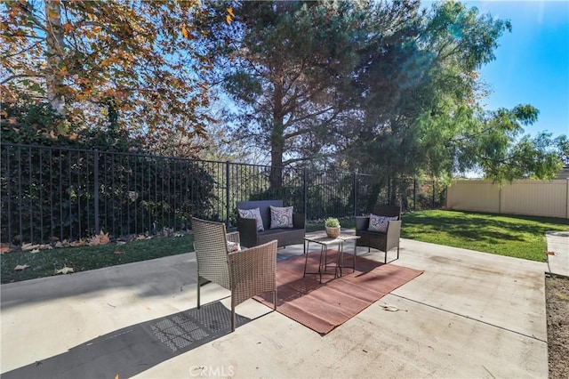 view of patio / terrace featuring outdoor lounge area