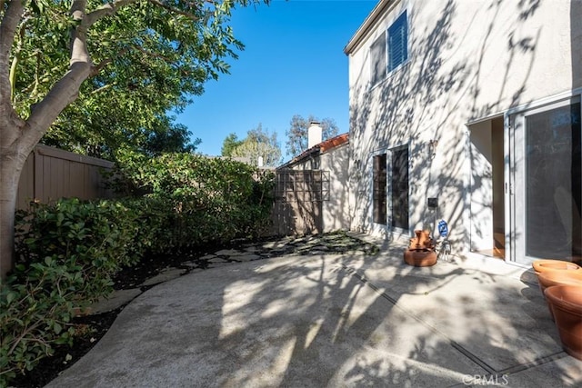 view of patio featuring a fenced backyard