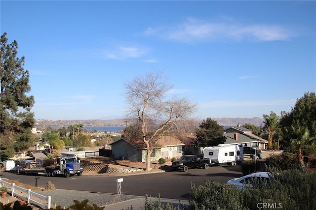 view of street featuring a mountain view