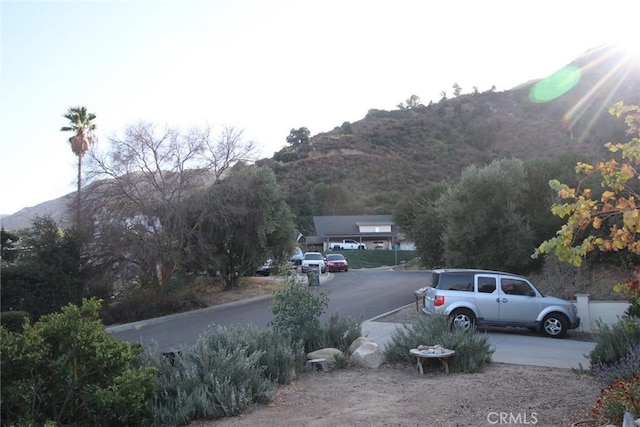 view of street featuring a mountain view