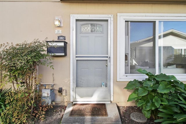 view of doorway to property