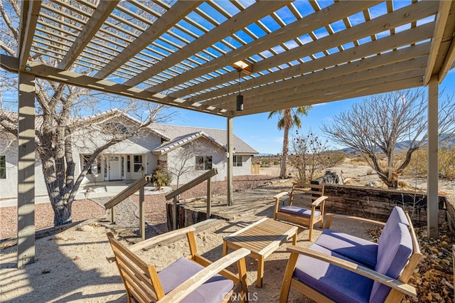 view of patio / terrace with a pergola