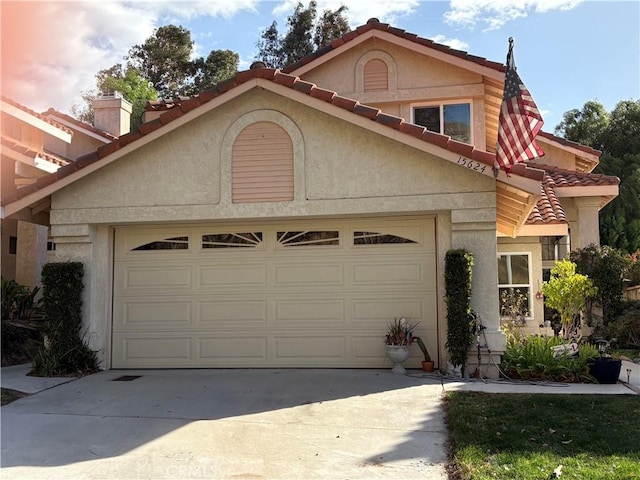 view of front facade with a garage