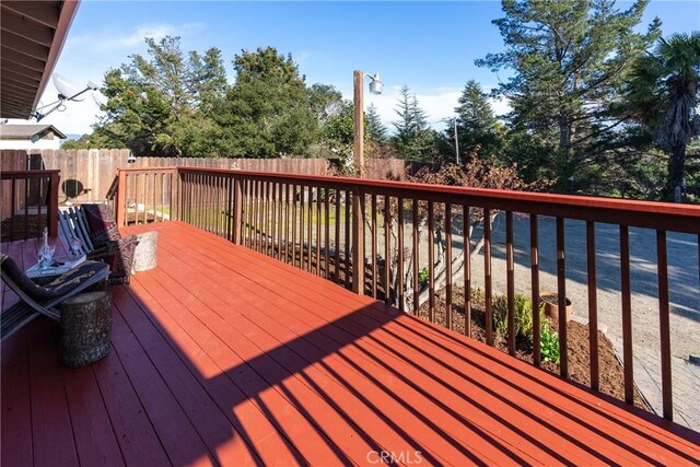 view of wooden terrace