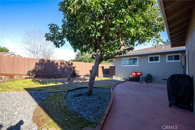 view of yard with a patio