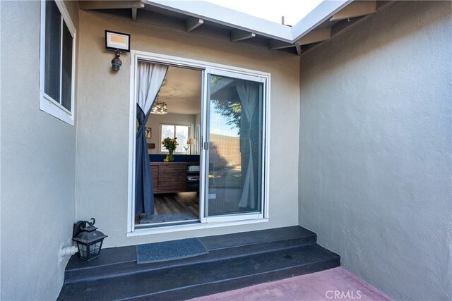 view of doorway to property