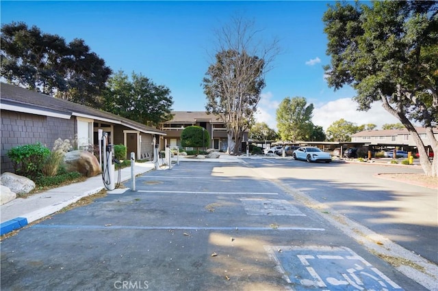 view of parking / parking lot