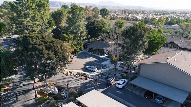 bird's eye view featuring a mountain view