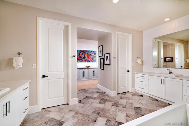 bathroom featuring vanity