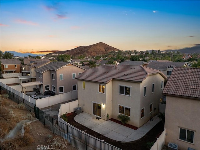 exterior space featuring a mountain view