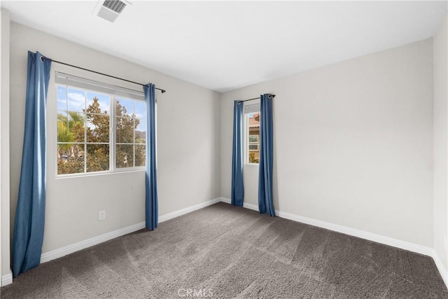 view of carpeted spare room