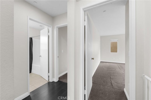 hallway featuring light hardwood / wood-style floors